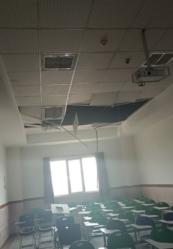 مصدومیت ۱۱ دانشجوی دانشگاه رازی کرمانشاه در پی ریزش سقف کلاس