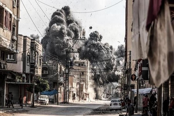 حمله هوایی به بازاری در غزه