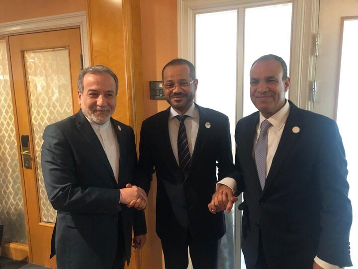 دیدار سه جانبه وزرای خارجه ایران، مصر و عمان در حاشیه مجمع جهانی اسلو