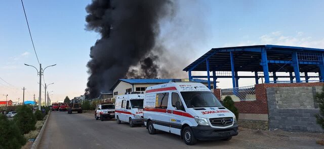 وضعیت مصدومان آتشسوزی در شهرک صنعتی کرمان/ وخامت حال چند نفر