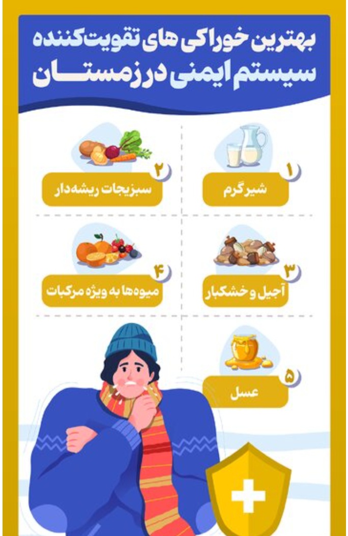 بهترین خوراکی‌های تقویت‌کننده سیستم ایمنی در زمستان